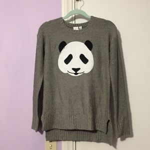 knitted panda sweater